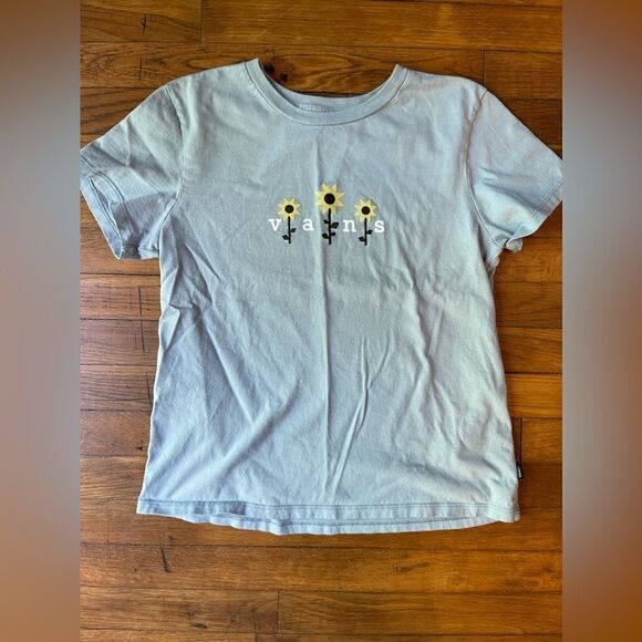 Women’s large Vans tshirt blue with sunflowers - Picture 2 of 9